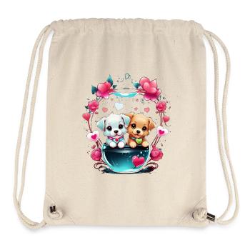 Zwei Welpen im Aquarium. - Stanley/Stella recycelter Gym Bag - Naturweiß - Vorne