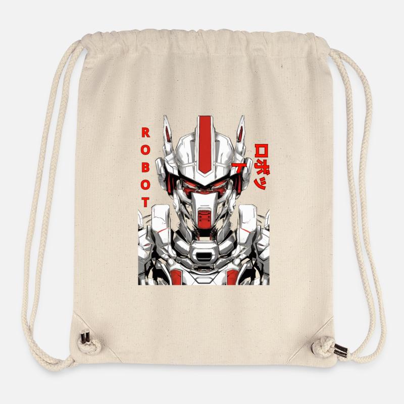Robot gardien - Sac à cordon recyclé Stanley/Stella - blanc naturel