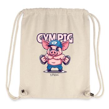 Muskelprotz Fitnessstudio Schwein - Stanley/Stella recycelter Gym Bag - Naturweiß - Vorne