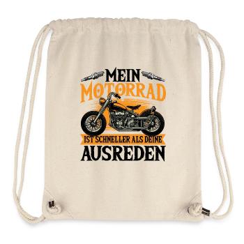 Motorrad, Motorradhelm, Motorradbekleidung, Bestes - Stanley/Stella recycelter Gym Bag - Naturweiß - Vorne