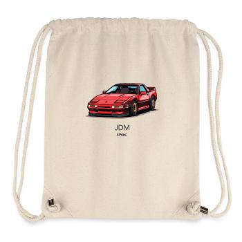 Rotes 90er JDM Rennsport Auto - Stanley/Stella recycelter Gym Bag - Naturweiß - Vorne