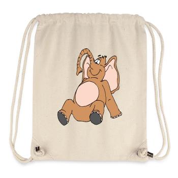 Ein lachender Elefant mit rosa Bauch. - Stanley/Stella recycelter Gym Bag - Naturweiß - Vorne