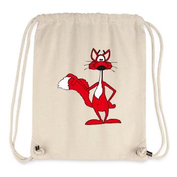 Rotfuchs lächelt fröhlich - Stanley/Stella recycelter Gym Bag - Naturweiß - Vorne