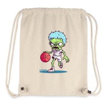 Joueur de basket-ball zombie aux couleurs de bonbons drôles - Sac à cordon recyclé Stanley/Stella - blanc naturel - Devant