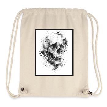 Totenkopf Schädel abstrakte Kunst - Stanley/Stella recycelter Gym Bag - Naturweiß - Vorne