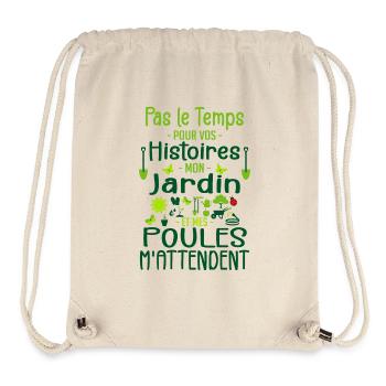 Jardin Poule Humour - Humour Jardinier - Stanley/Stella Recycled Gym Bag - natural - Front