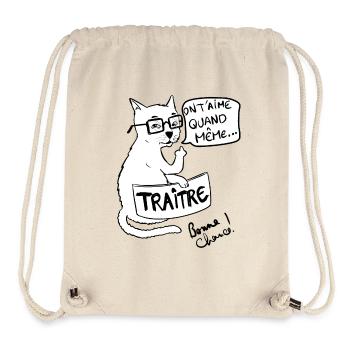 Collègue Départ Traitre Humour Mutation Retraite - Sac à cordon recyclé Stanley/Stella - blanc naturel - Devant