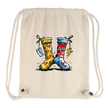 Chaussettes assorties pour la vie - Sac à cordon recyclé Stanley/Stella - blanc naturel - Devant