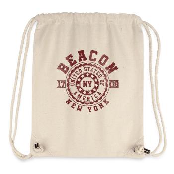 Balise NY | Voyage à New York et cadeau souvenir - Sac à cordon recyclé Stanley/Stella - blanc naturel - Devant