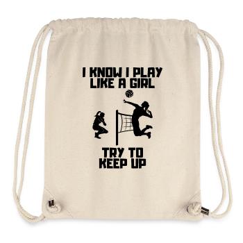 Volleyball Geschenk Volleyballerin Beachvolleyball - Stanley/Stella recycelter Gym Bag - Naturweiß - Vorne