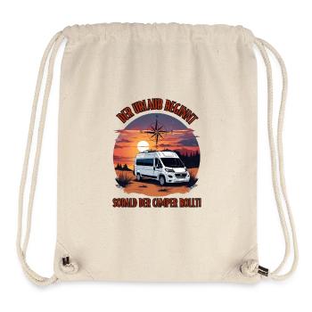 Camper -Der Urlaub beginnt sobald der Camper rollt - Stanley/Stella recycelter Gym Bag - Naturweiß - Vorne