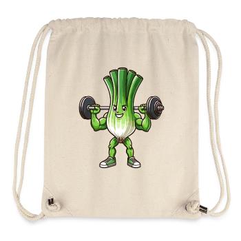 Lauch Bodybuilder, Krafttraining - Stanley/Stella recycelter Gym Bag - Naturweiß - Vorne