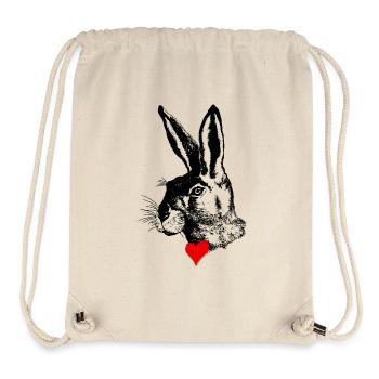 Stilvolles Hasen-Design – Osterhase Feldhase - Stanley/Stella recycelter Gym Bag - Naturweiß - Vorne