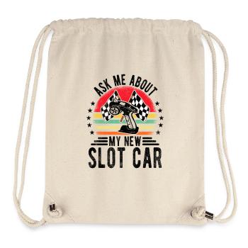 Posez-moi des questions sur mon nouveau cadeau Slot Car Slotcar Racer - Sac à cordon recyclé Stanley/Stella - blanc naturel - Devant