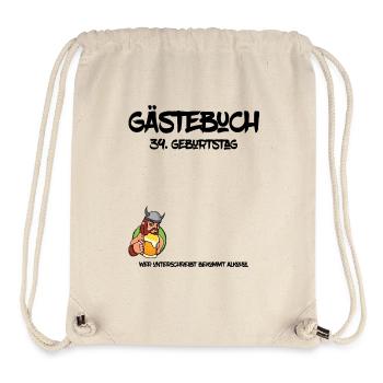 39. Geburtstag | Gästebuch Design - Stanley/Stella recycelter Gym Bag - Naturweiß - Vorne