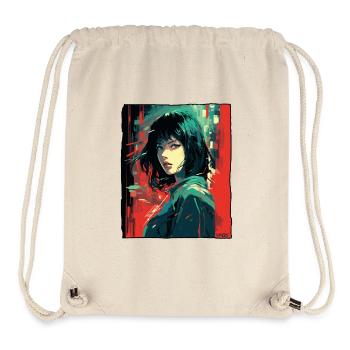 Japanese anime inspired street art image - Stanley/Stella Recycled Gym Bag - natural - Front