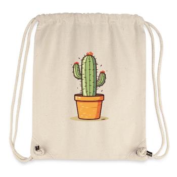 a flowering cactus - Stanley/Stella Recycled Gym Bag - natural - Front