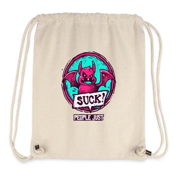 Kleiner Dämon Vampir Fledermaus: Menschen nerven - Stanley/Stella recycelter Gym Bag - Naturweiß - Vorne