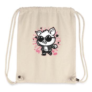 Super Glacières Disco Pig - Sac à cordon recyclé Stanley/Stella - blanc naturel - Devant
