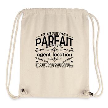 Geschenk-Vermieter Vermietungsagent Der echte Agent - Stanley/Stella recycelter Gym Bag - Naturweiß - Vorne