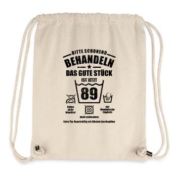 Schonend behandeln - 89. Geburtstag Geschenk - Stanley/Stella recycelter Gym Bag - Naturweiß - Vorne