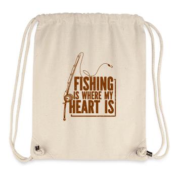 Angler Angelhaken Angelrute Sportfischer - Stanley/Stella recycelter Gym Bag - Naturweiß - Vorne