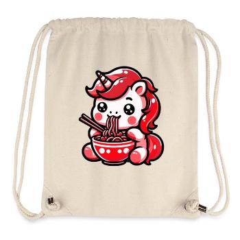 Japanese Kawaii Unicorn Ramen Asian Cuisine - Stanley/Stella Recycled Gym Bag - natural - Front