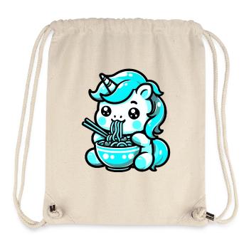 Japanese Kawaii Unicorn Ramen Asian Cuisine - Stanley/Stella Recycled Gym Bag - natural - Front