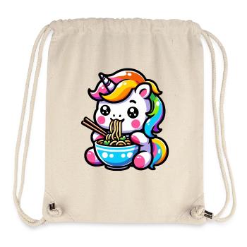 Japanese Kawaii Unicorn Ramen Asian Cuisine - Stanley/Stella Recycled Gym Bag - natural - Front