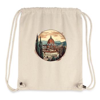 Florence, Italie : culture et beauté - Sac à cordon recyclé Stanley/Stella - blanc naturel - Devant