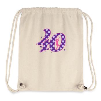 40th Birthday in Seventies Style - Stanley/Stella Recycled Gym Bag - natural - Front
