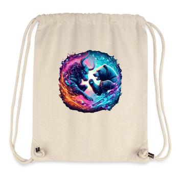 Börsenhandel Trading Bulle vs. Bär - Stanley/Stella recycelter Gym Bag - Naturweiß - Vorne