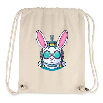 Ein lustiger Cyborg-Hase - Stanley/Stella recycelter Gym Bag - Naturweiß - Vorne
