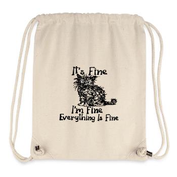 funny cat kitten sarcastic saying gift - Stanley/Stella Recycled Gym Bag - natural - Front