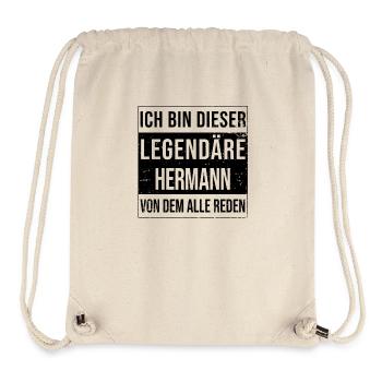 Ich bin dieser legendäre für Hermann - Stanley/Stella recycelter Gym Bag - Naturweiß - Vorne
