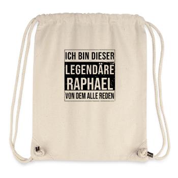 Ich bin dieser legendäre für Raphael - Stanley/Stella recycelter Gym Bag - Naturweiß - Vorne