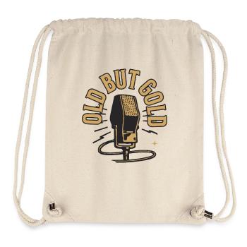 Old but Gold Singer Mikrofon Musiker - Stanley/Stella recycelter Gym Bag - Naturweiß - Vorne