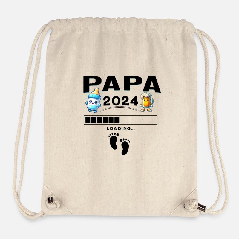 Mann bald zu Papa Ankündigung, Papa Zukunft Geschenk - Stanley/Stella recycelter Gym Bag - Naturweiß