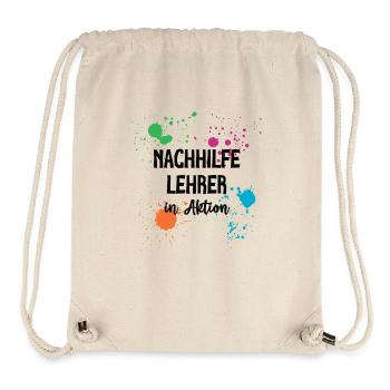 Nachhilfe Lehrer in Aktion Nachhilfelehrer Schule - Stanley/Stella recycelter Gym Bag - Naturweiß - Vorne