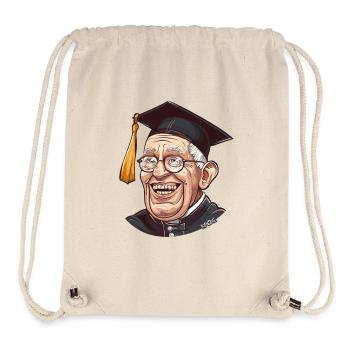 Alter Knacker Opa: Bildung Abschlussfeier Hut - Stanley/Stella recycelter Gym Bag - Naturweiß - Vorne