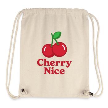 Kirsche Nizza - Stanley/Stella recycelter Gym Bag - Naturweiß - Vorne