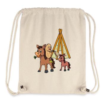 Wild West Peanut Muli Donkey Donkey Rider Rider - Stanley/Stella Recycled Gym Bag - natural - Front