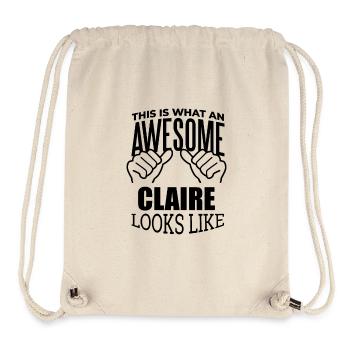 Claire - Sac à cordon recyclé Stanley/Stella - blanc naturel - Devant