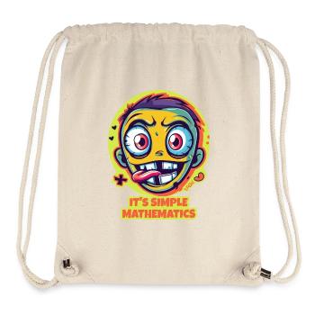 Funny Cartoon Guy: It's Simple Math - Stanley/Stella Recycled Gym Bag - natural - Front
