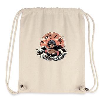 Fille dans les vagues - Sac à cordon recyclé Stanley/Stella - blanc naturel - Devant