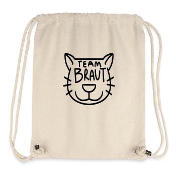 Team Braut Katze - Stanley/Stella recycelter Gym Bag - Naturweiß - Vorne