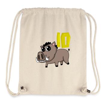 10. Geburtstag Motiv Wildschwein - zehn Jahre alt - Stanley/Stella recycelter Gym Bag - Naturweiß - Vorne