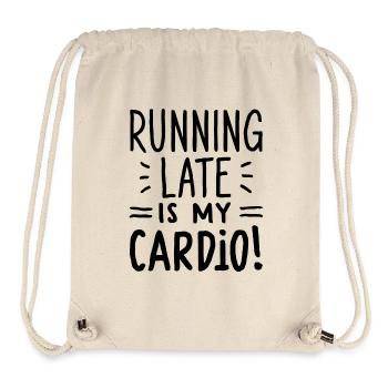 Running Late Is My Cardio Saying Quote - Stanley/Stella Recycled Gym Bag - natural - Front
