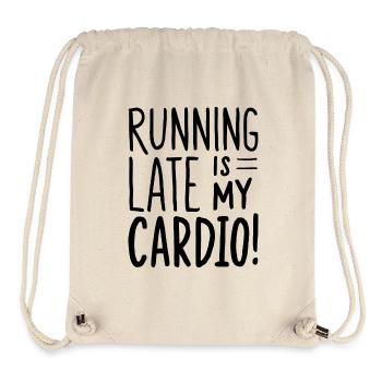 Running Late Is My Cardio Saying Quote - Stanley/Stella Recycled Gym Bag - natural - Front