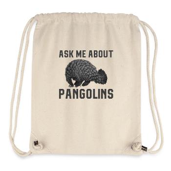 Fragen Sie mich nach Pangolins T-Shirt Gefährdete Arten - Stanley/Stella recycelter Gym Bag - Naturweiß - Vorne